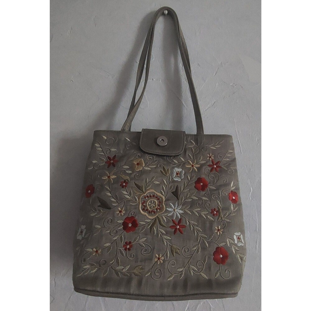 Frankie & Johnnie Vintage Boho Floral Embroidered Shoulder Bag Tote